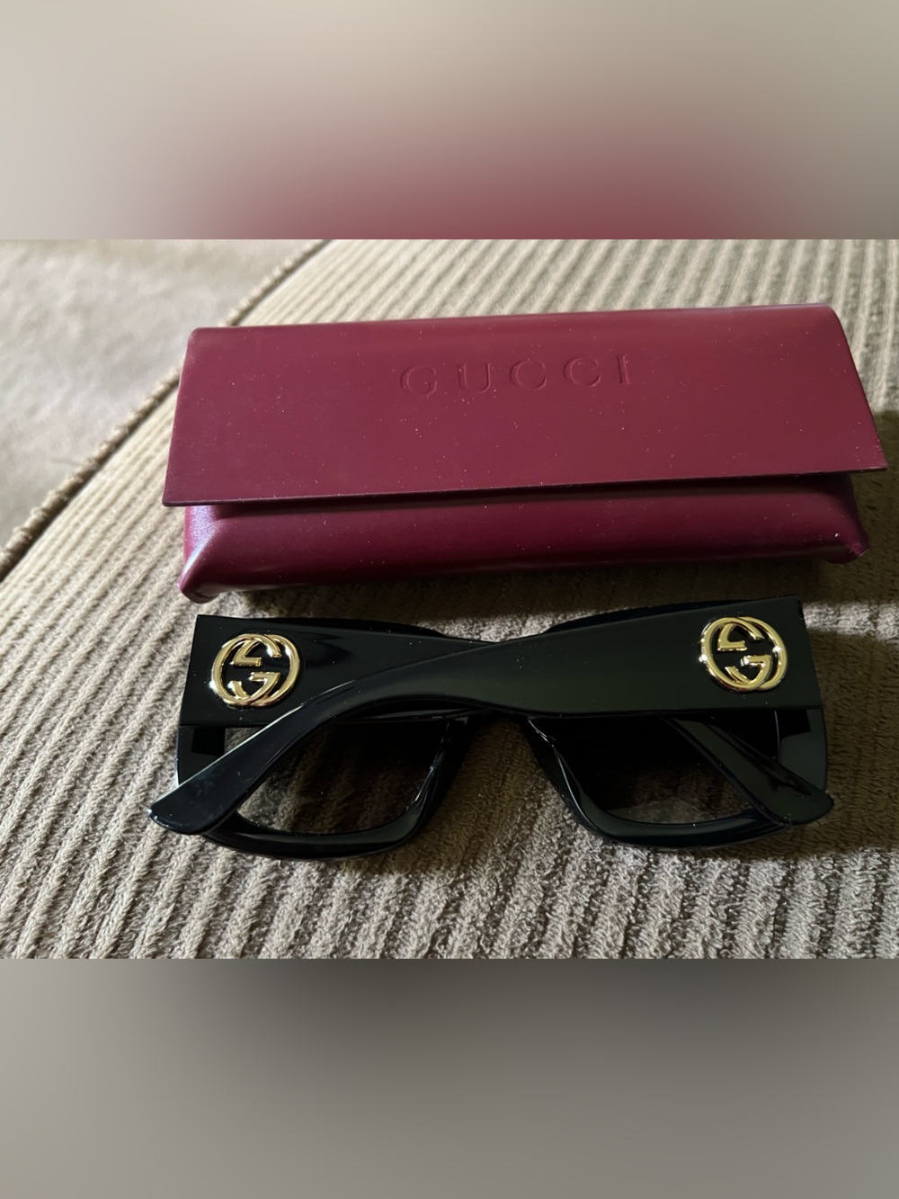 Gucci Gradient Grey Square Ladies Sunglasses GG0141SN 001 53 new - Picture 6 of 11